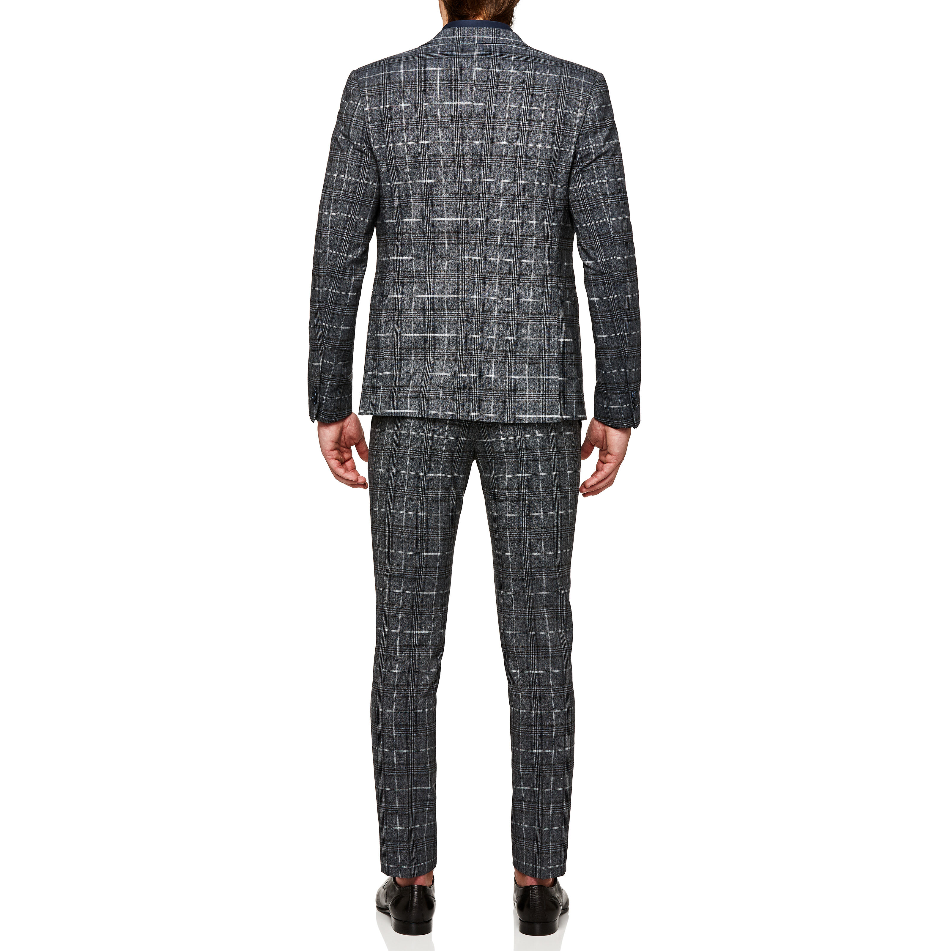 Southampton Grey Check Modern Fit Soft Tailored Suit Suits